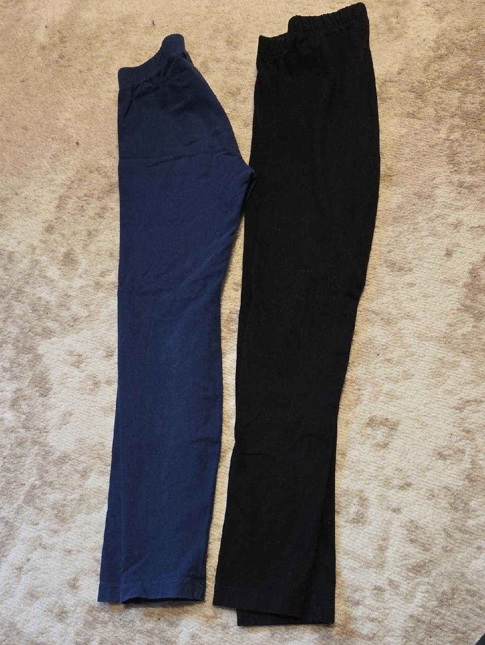 Cat & Jack Navy and Black Girls' Stretch Leggings Duo